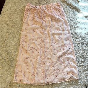 J.Jill 100% silk pink maxi skirt